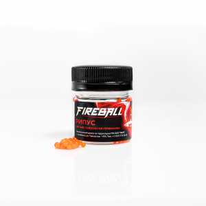 Приманка съедобная Takedo Fireball Рипус цвет крас. рыба 3 мм 70 шт