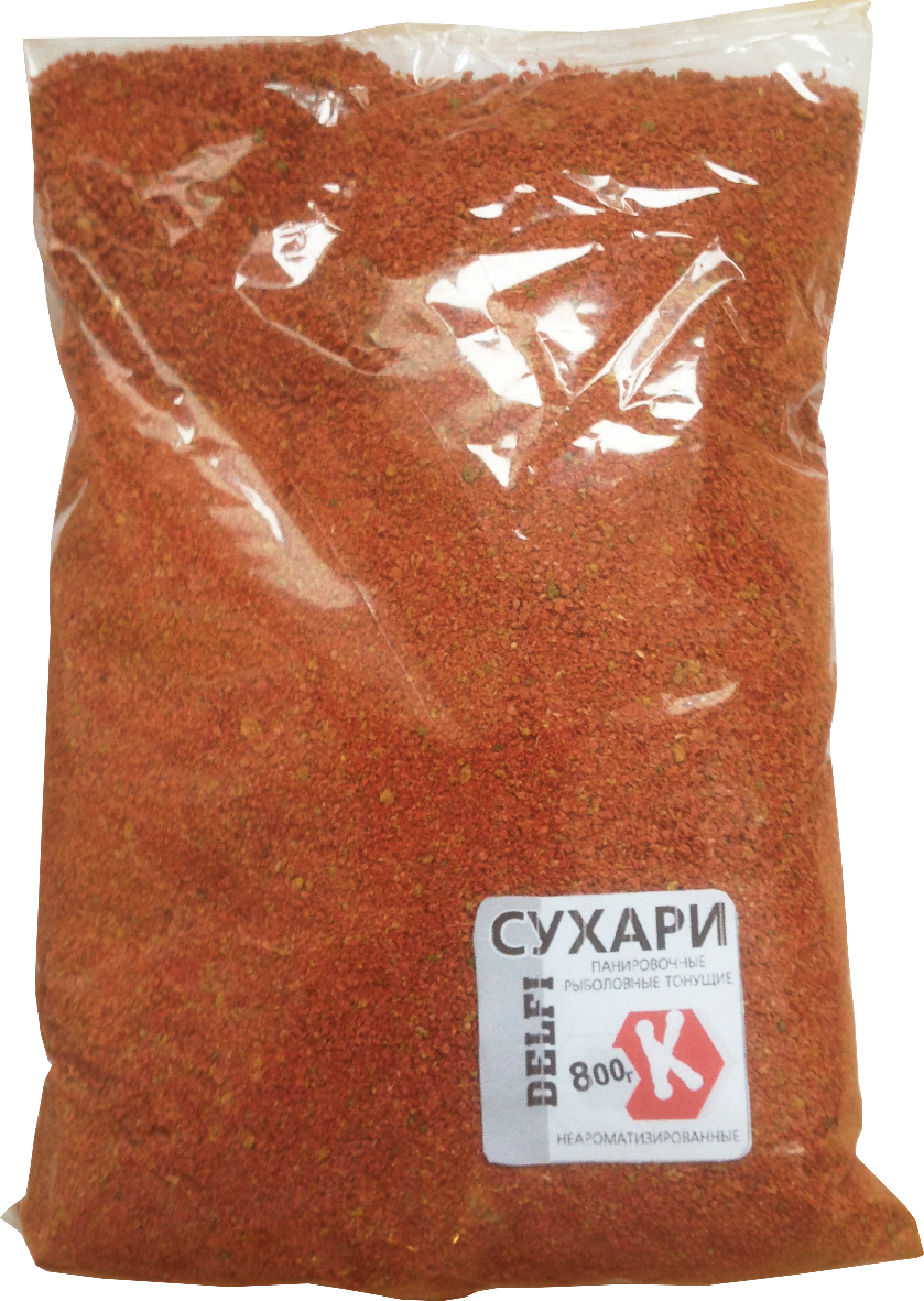 Сухарь DELFI панировочный, для зимней рыбалки, быстротонущий, пылящий красный, анис, 500 граммов