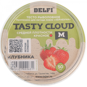 Тесто порошок пшеничное DELFI Tasty Cloud, средней плотности, красное аромат клубника, 50 гр